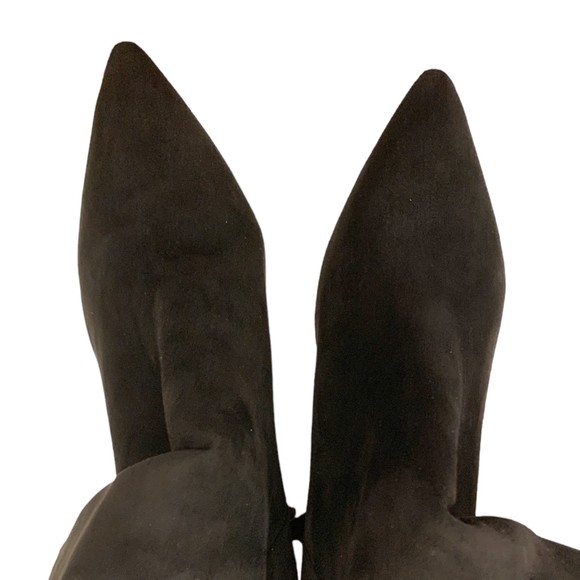 Jeffrey Campbell Women Pointed Toe High Heel Knee Boots in Black Suede Size 10 - Picture 5 of 8
